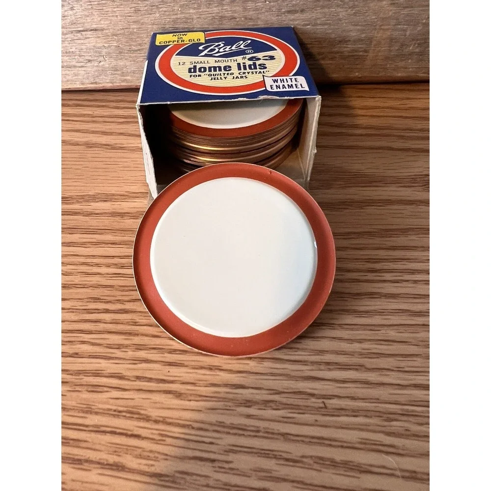 NOS Box Of 12 Regluar Lid  Vintage BALL Mason Dome‎ Lids Canning Small Mouth
